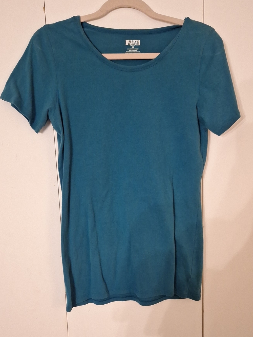 Duluth Trading Co Teal Short Sleeve Scoop Neck Tee
